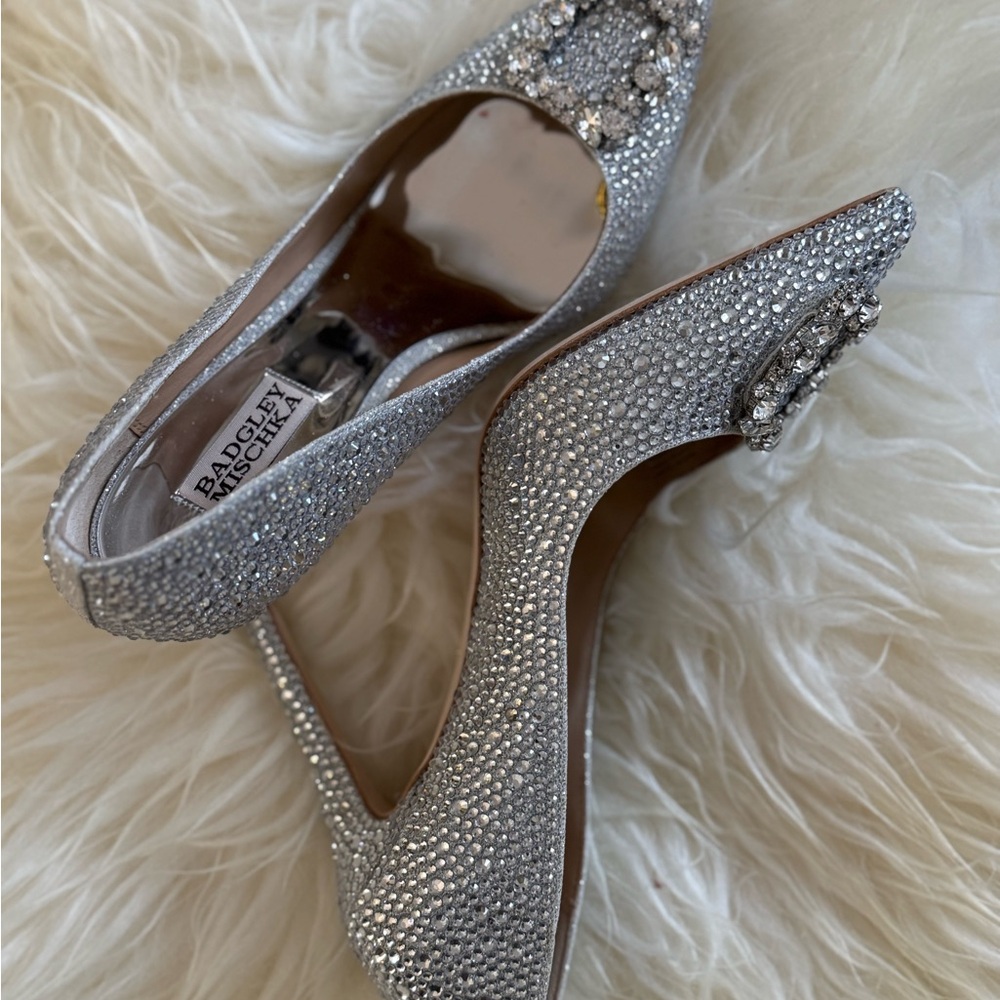 Badgley Mischka Cher ii silver crystal pump - Picture 4 of 6